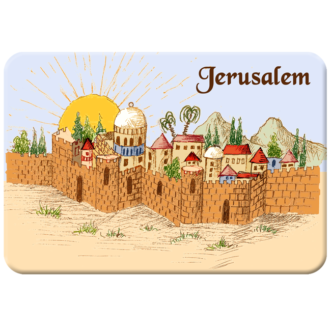 Jerusalem Drawing Magnet